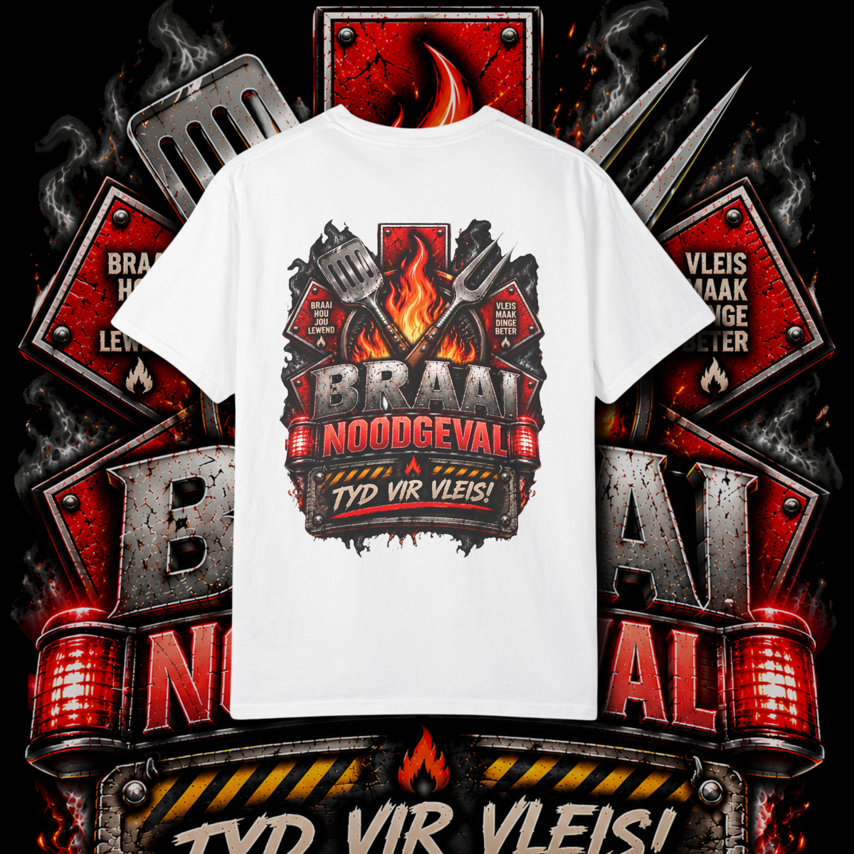 Men's "braai crew" t-shirt.