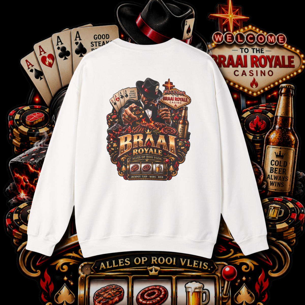 Men's "braai royal" sweater.