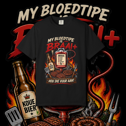Men's "my bloedtipe is braai" t-shirt.