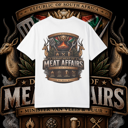 Men's "minister van vleis en vuur" t-shirt.