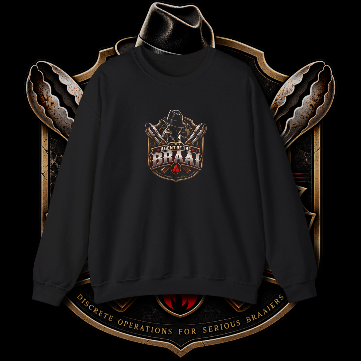 Men's "agent of the braai" sweater.