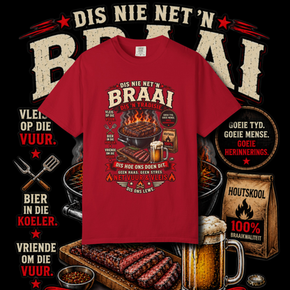 Men's "dis nie net braai nie dis n tradisie" t-shirt.