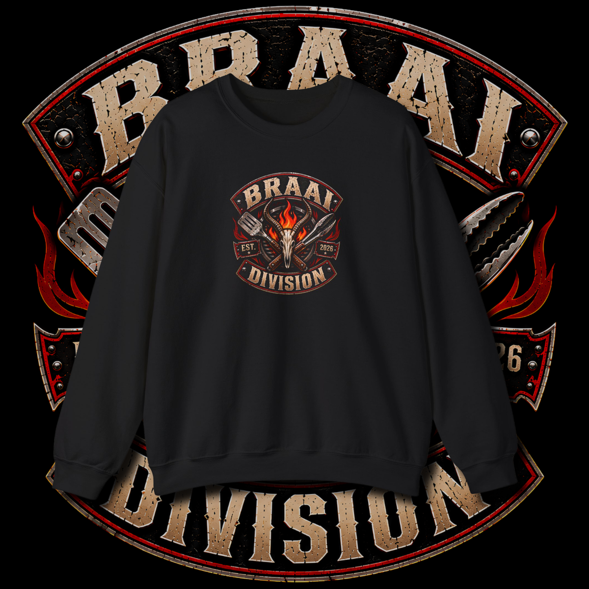 Men's "braai division" sweater.
