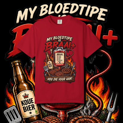 Men's "my bloedtipe is braai" t-shirt.
