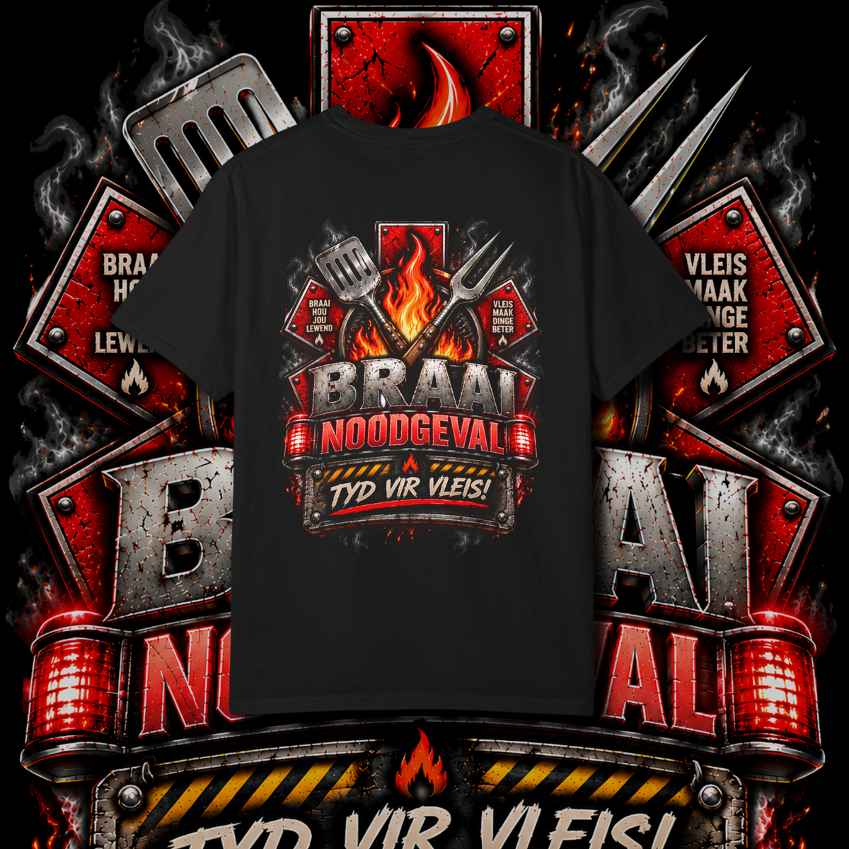 Men's "braai crew" t-shirt.