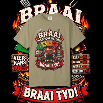Men's "braai weervoorspelling" t-shirt.