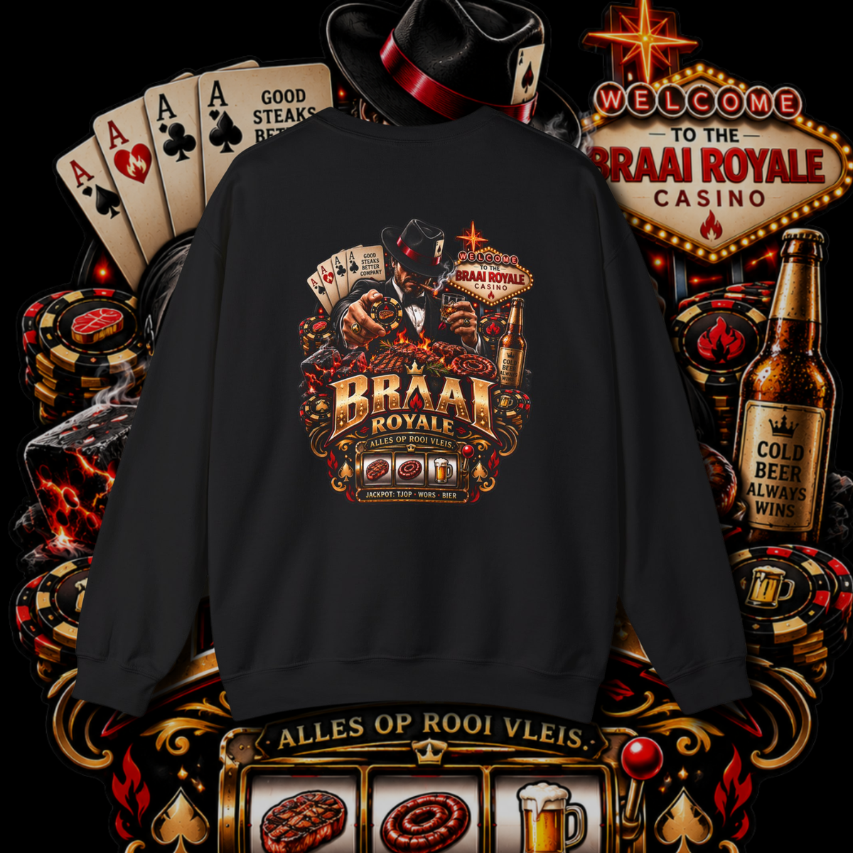 Men's "braai royal" sweater.