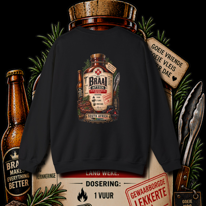 Men's "braai apteek" sweater.