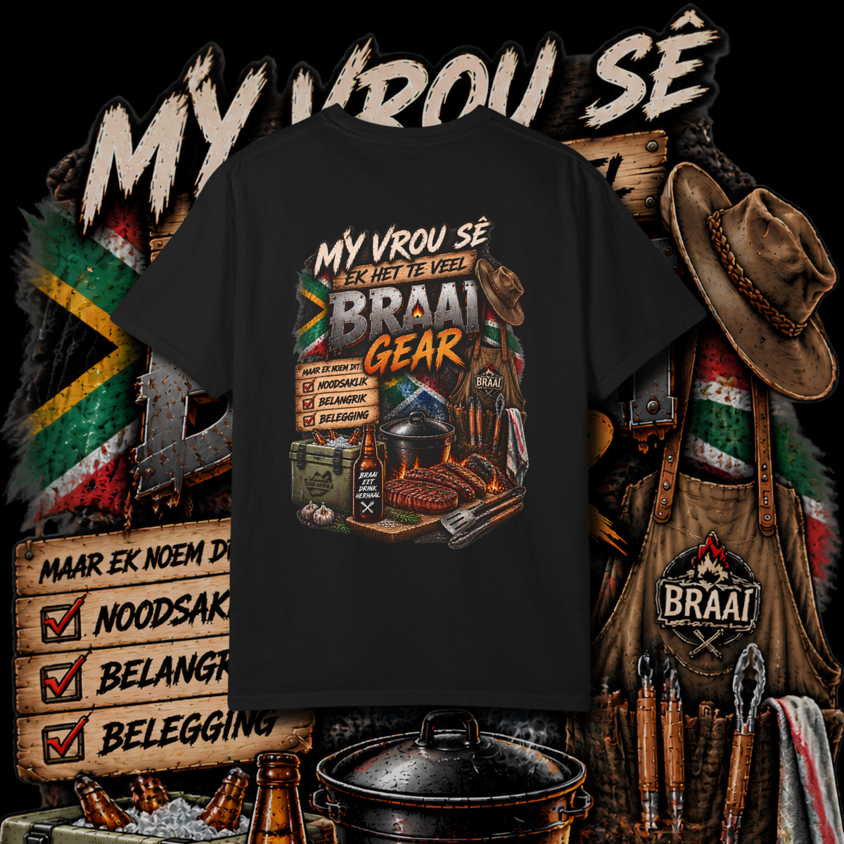Men's "braai gear" t-shirt.