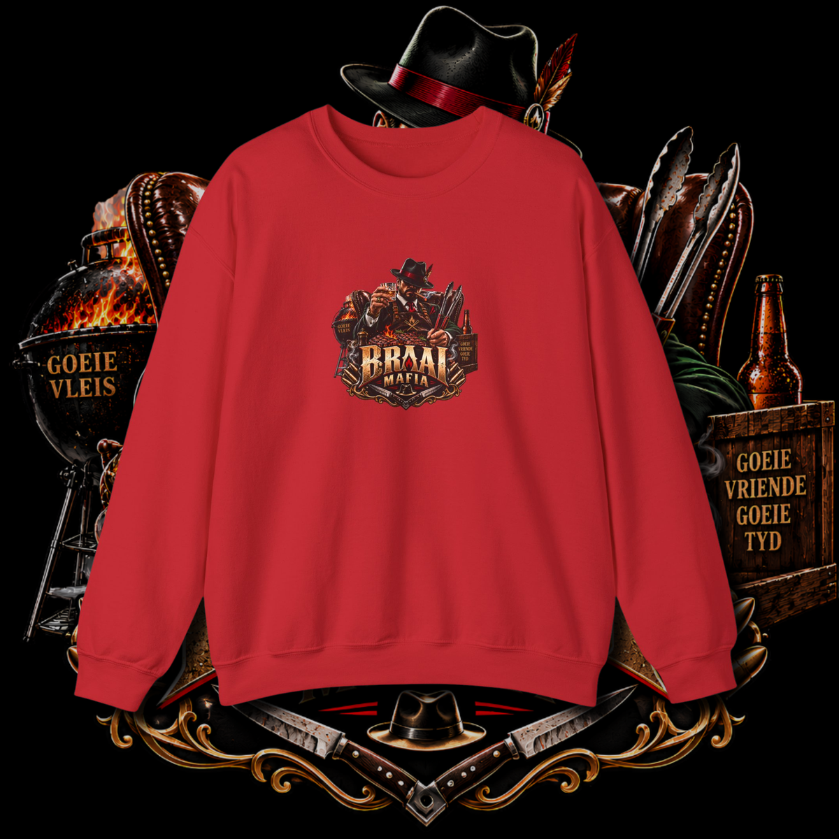Men's "braai mafia" sweater.