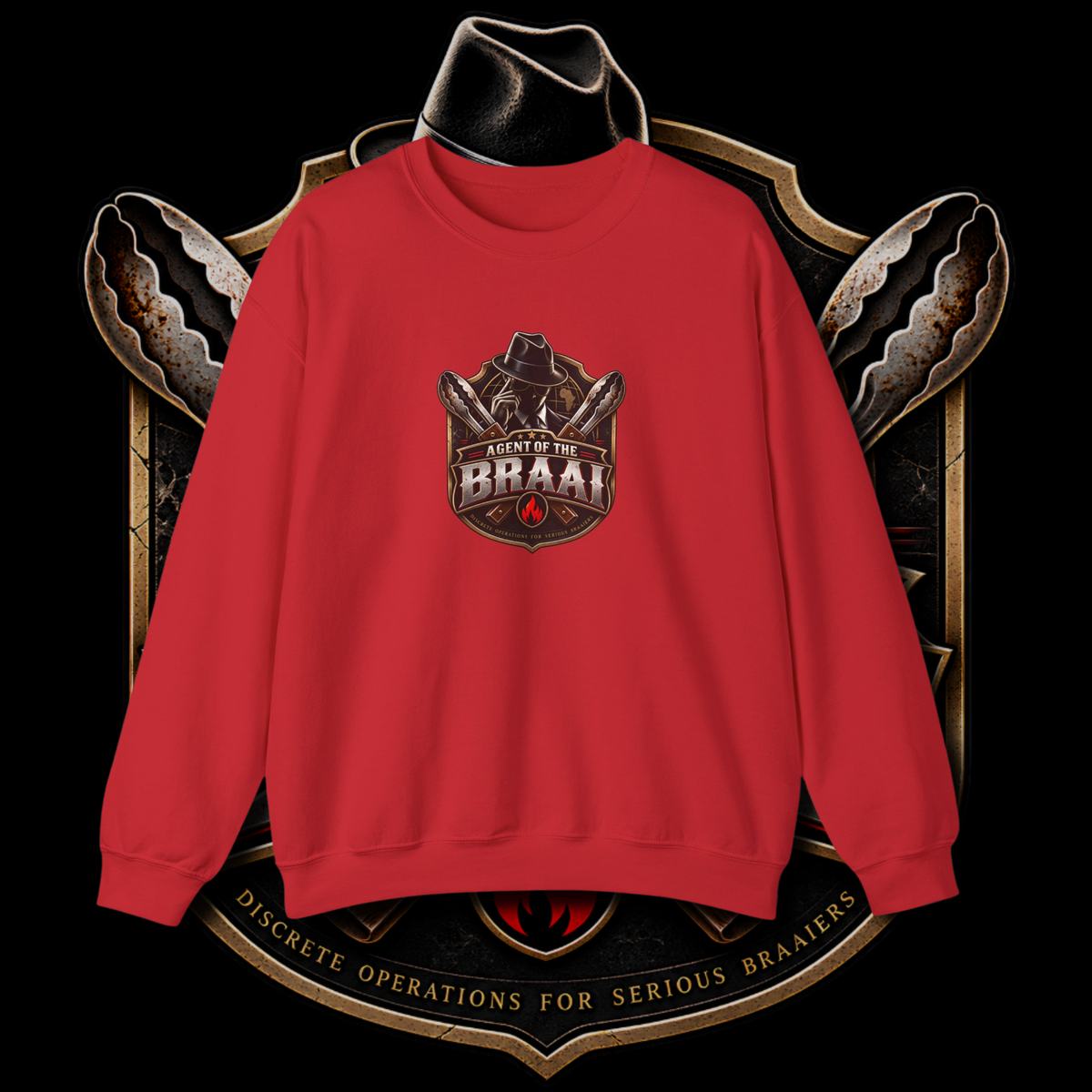 Men's "agent of the braai" sweater.