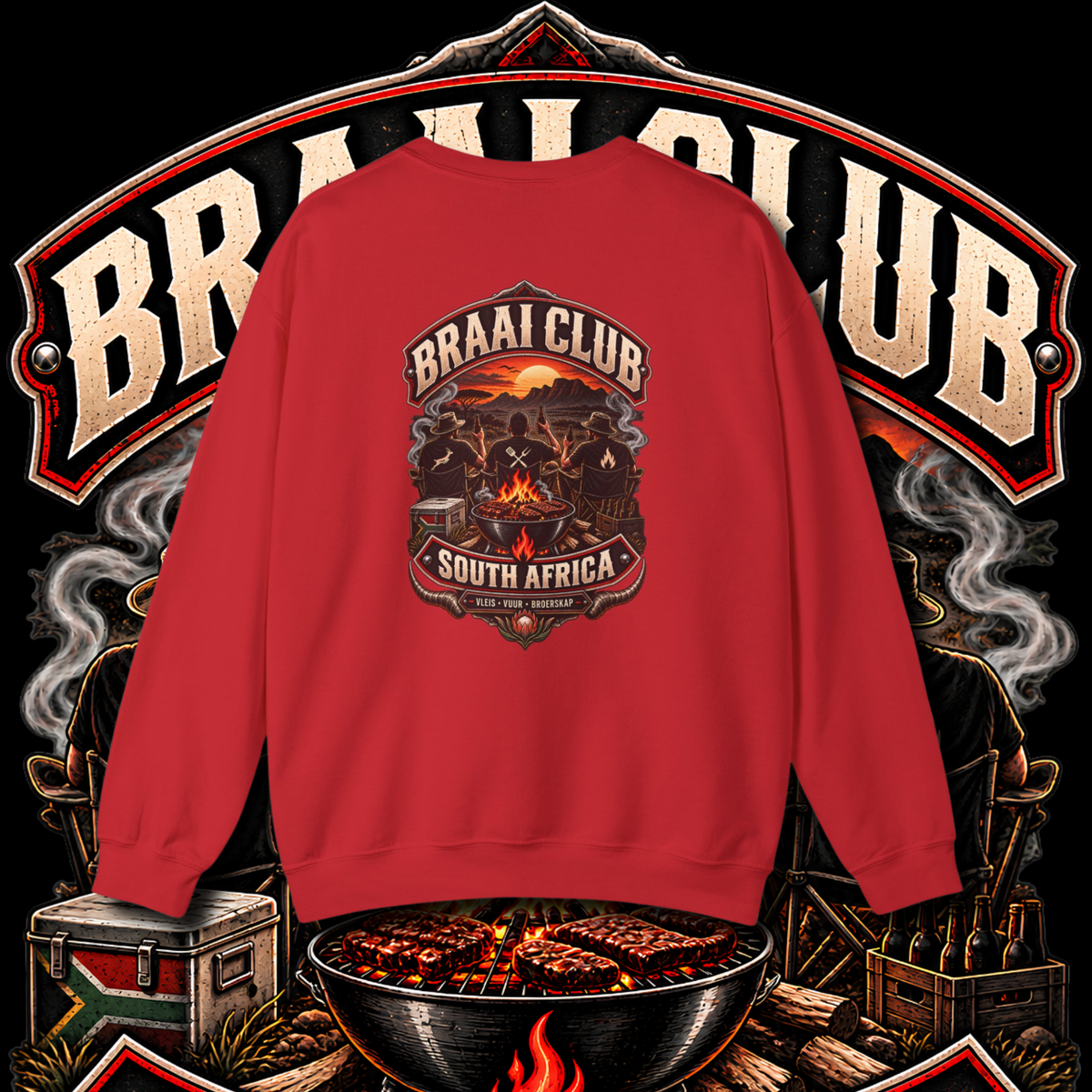 Men's "braai division" sweater.