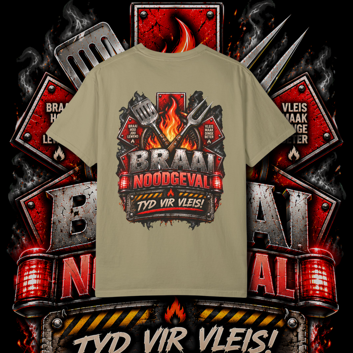 Men's "braai crew" t-shirt.