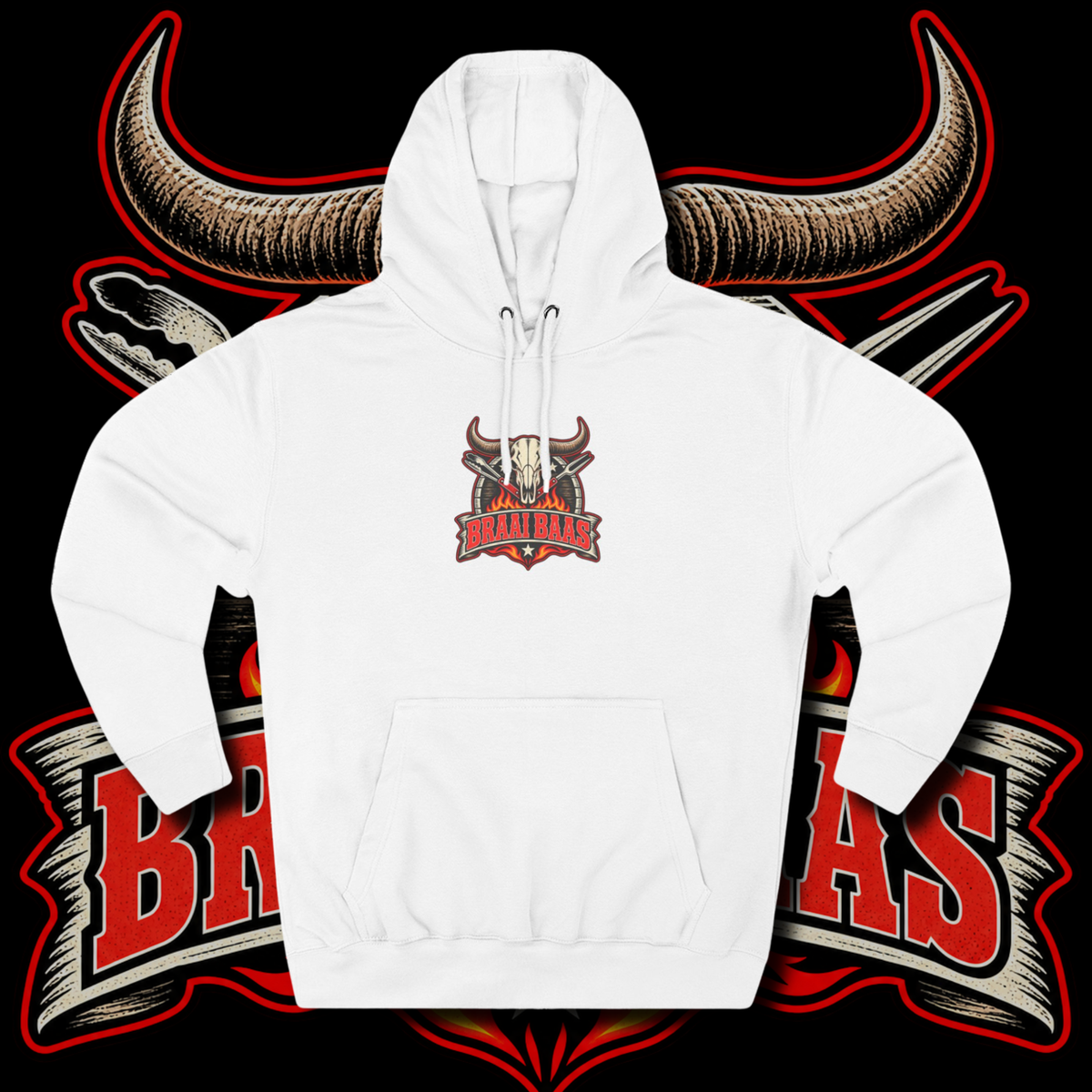 Men's "braai baas" hoodie.
