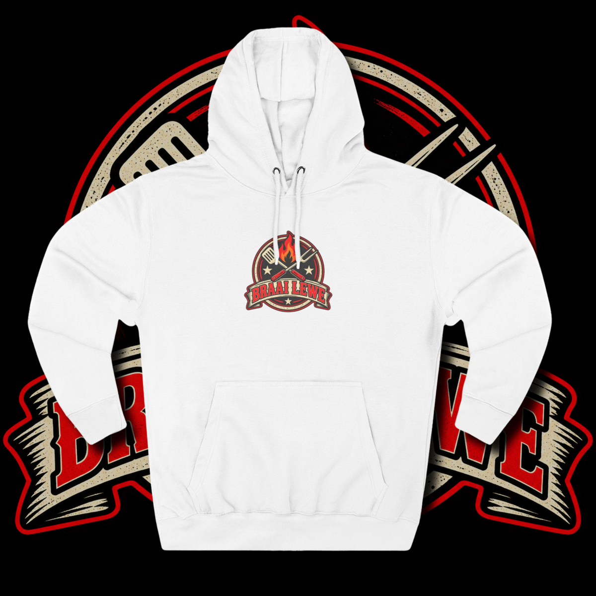 Men's "braai lewe" hoodie.