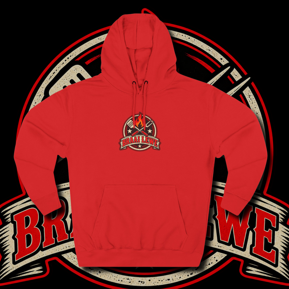 Men's "braai lewe" hoodie.