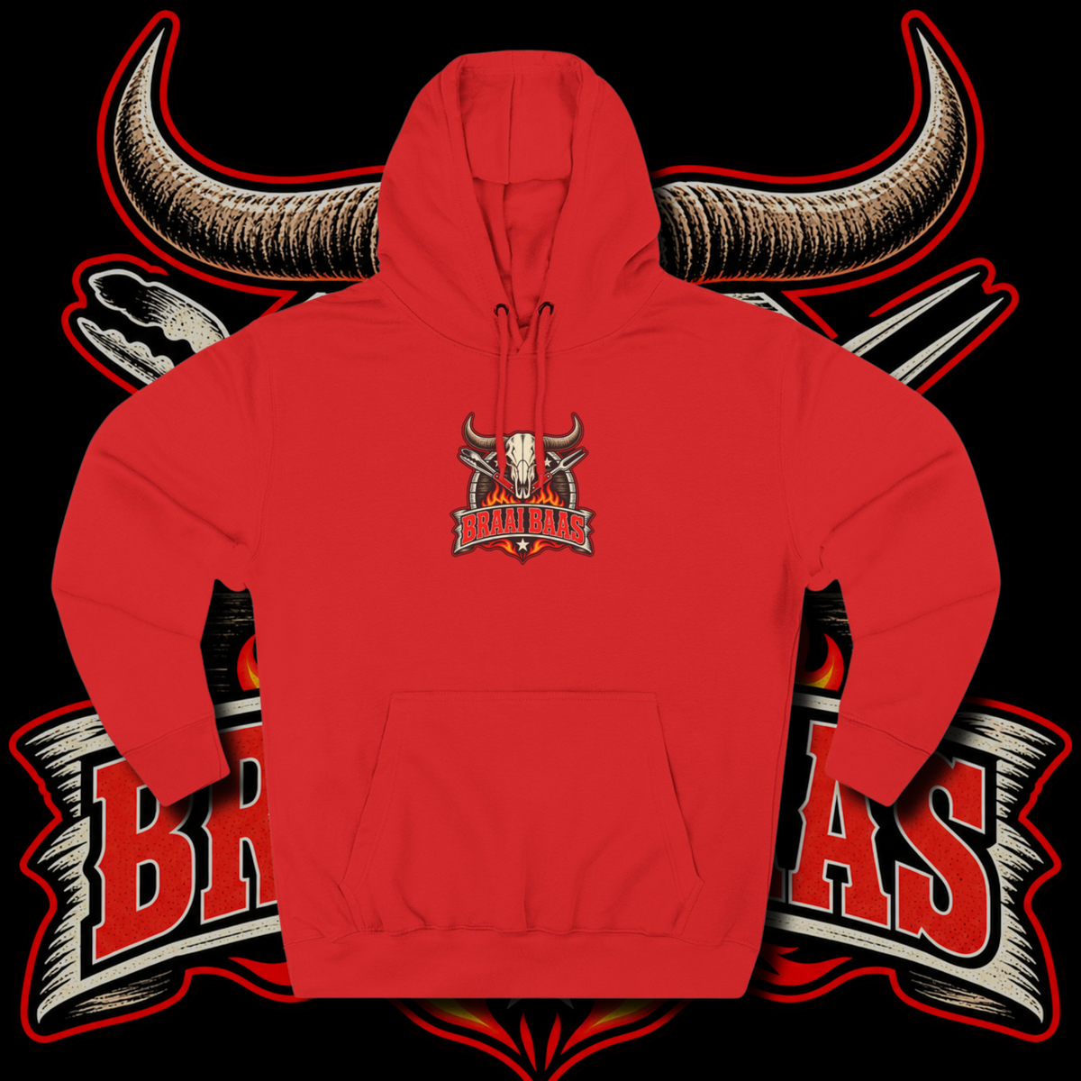 Men's "braai baas" hoodie.
