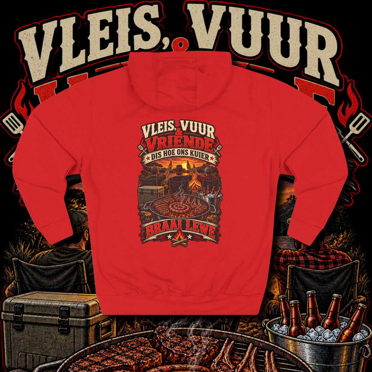 Men's "braai lewe" hoodie.