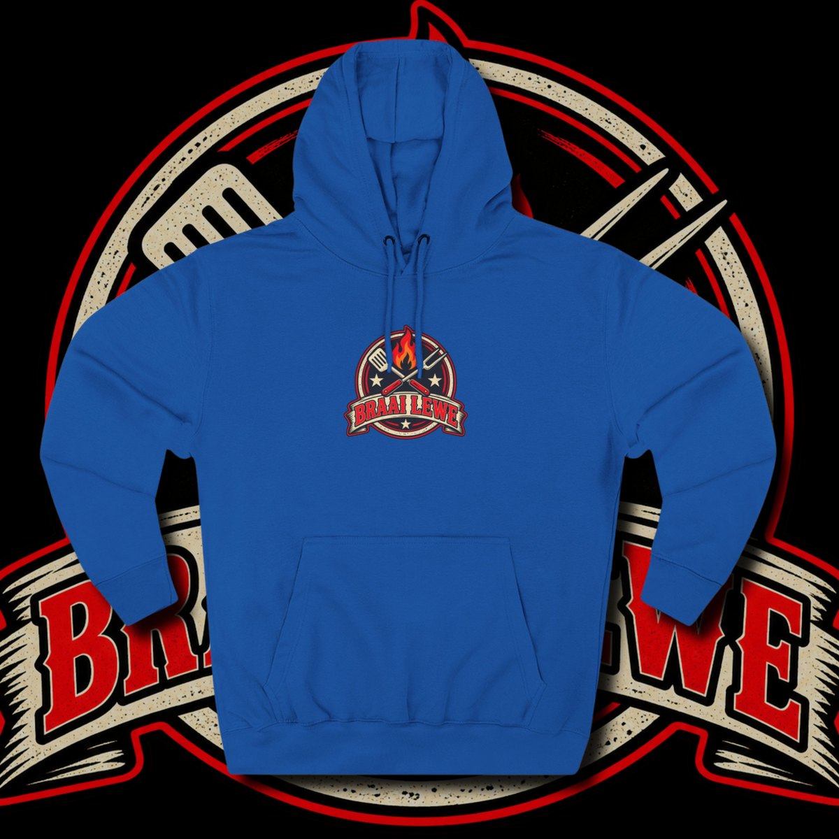 Men's "braai lewe" hoodie.