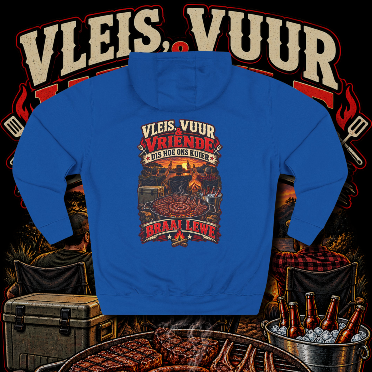 Men's "braai lewe" hoodie.