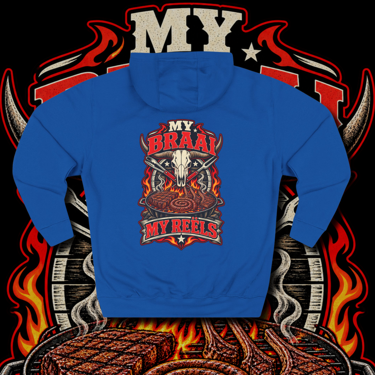 Men's "braai baas" hoodie.