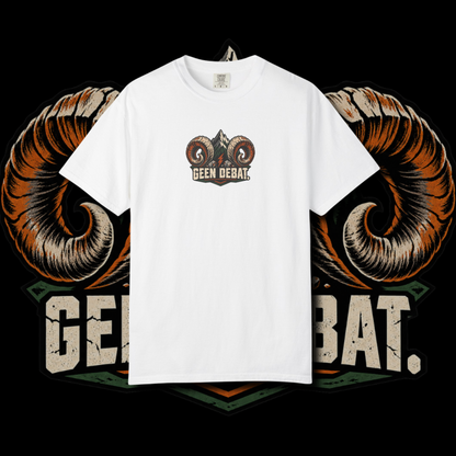 Men's "geen debat" t-shirt.