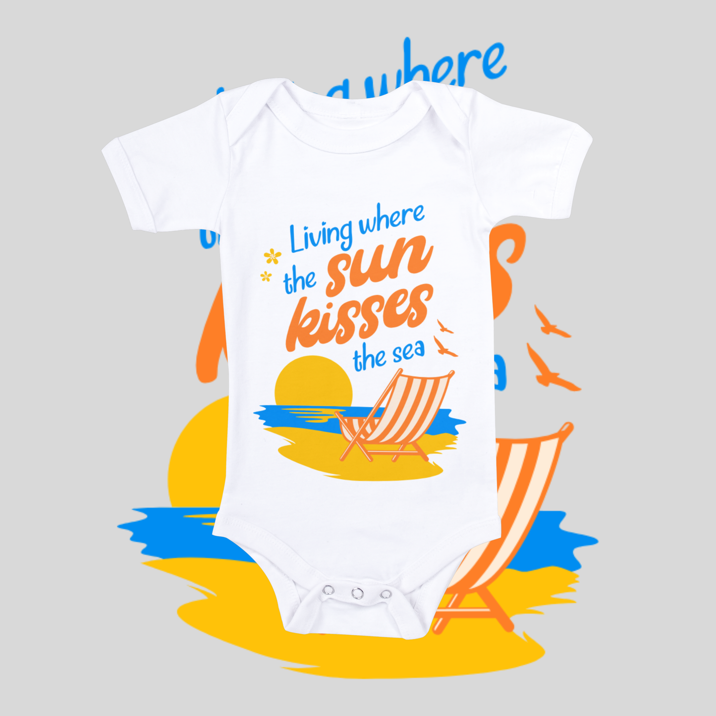 "Sun kisses" baby grow.