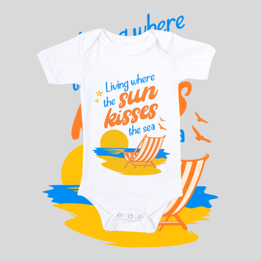 "Sun kisses" baby grow.