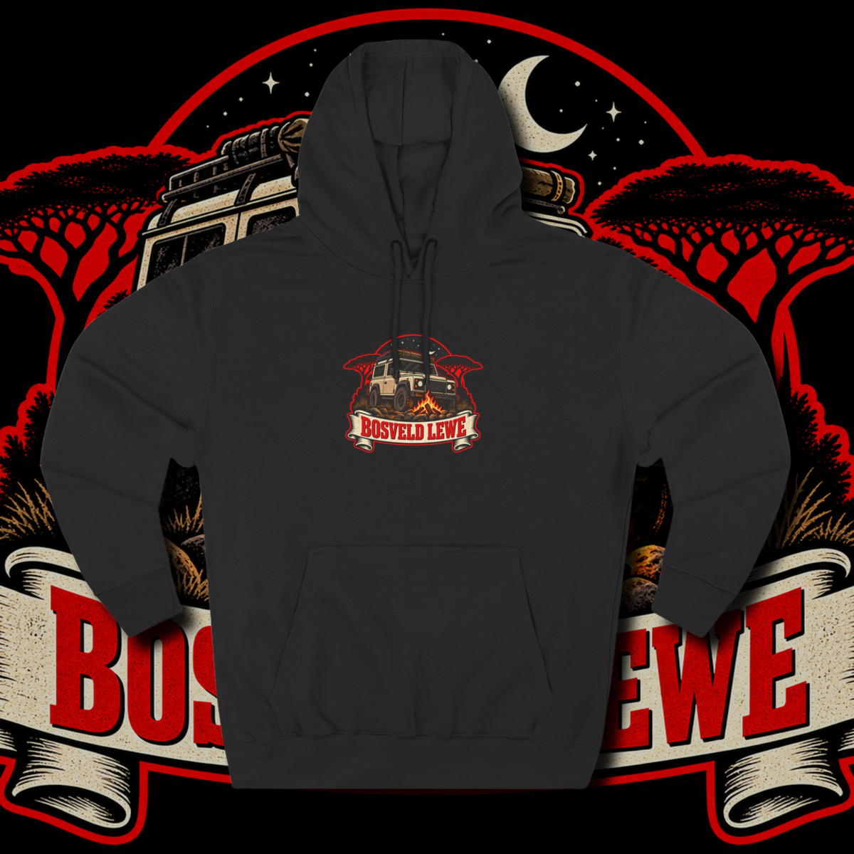 Men's "bosveld lewe" hoodie.