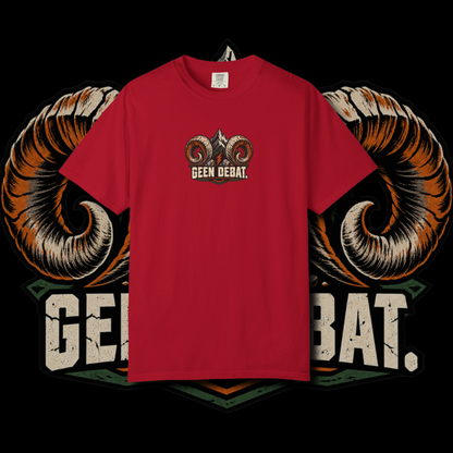 Men's "geen debat" t-shirt.