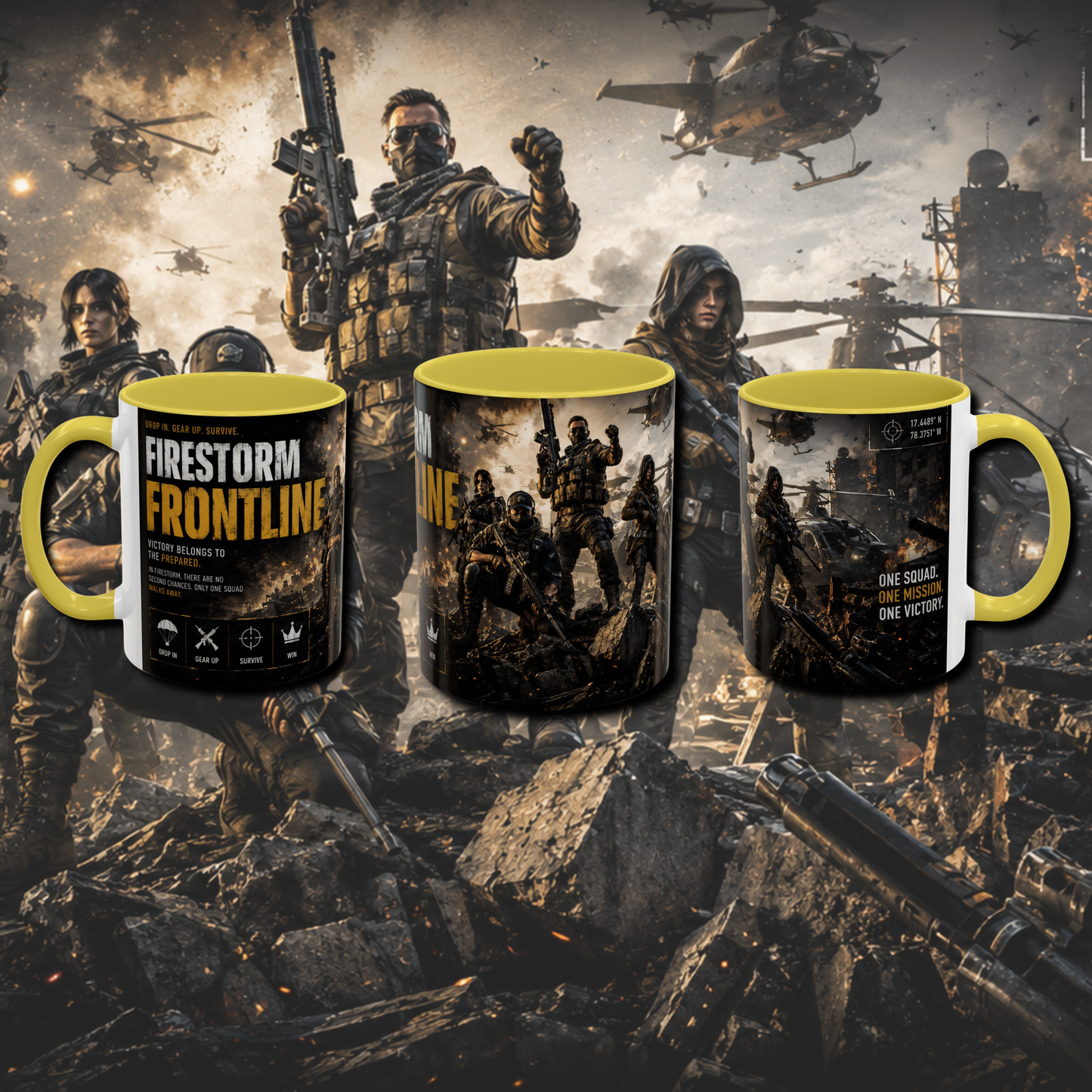 "Gaming" two tone mugs.