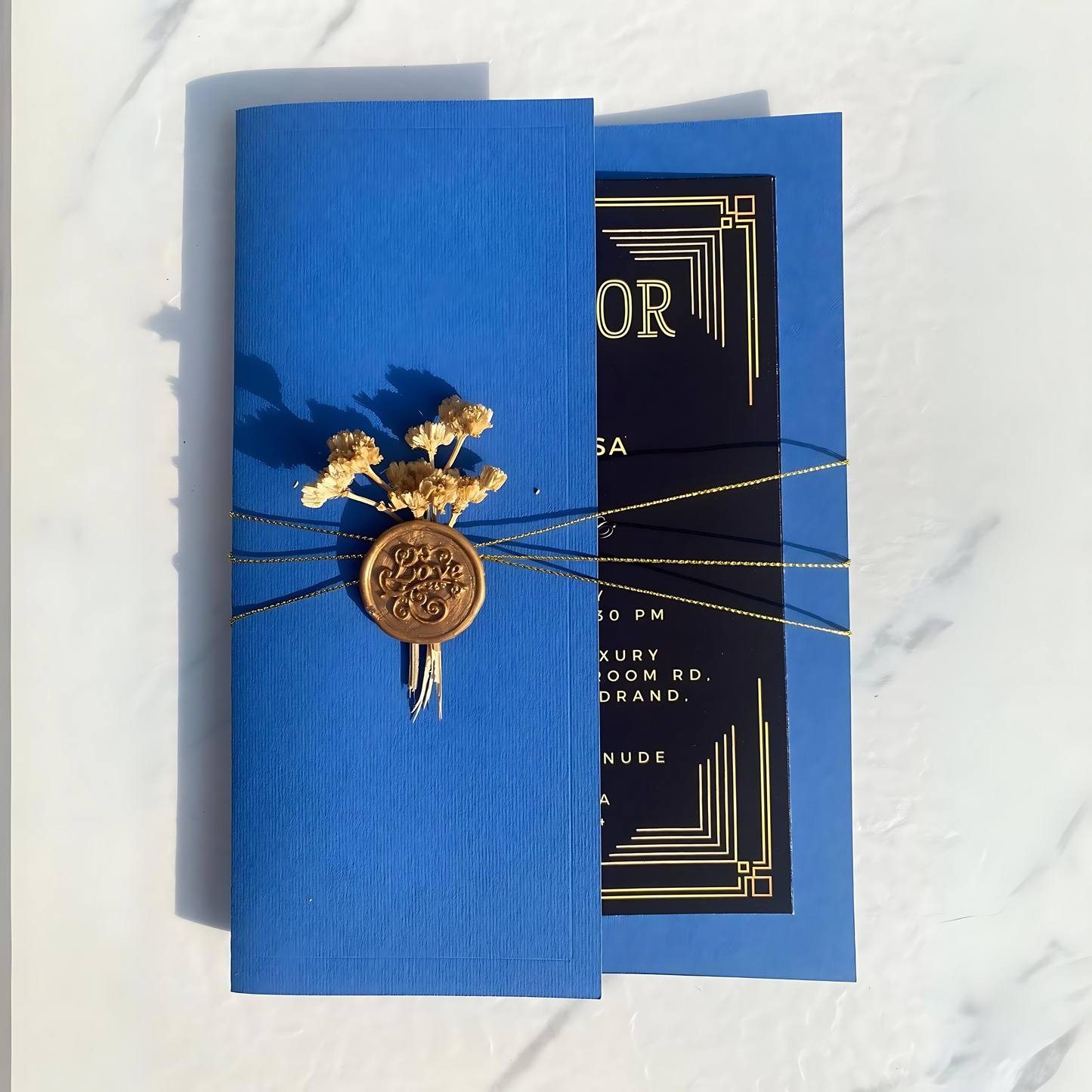 Blue Bachelor Invitations