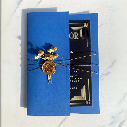 Blue Bachelor Invitations