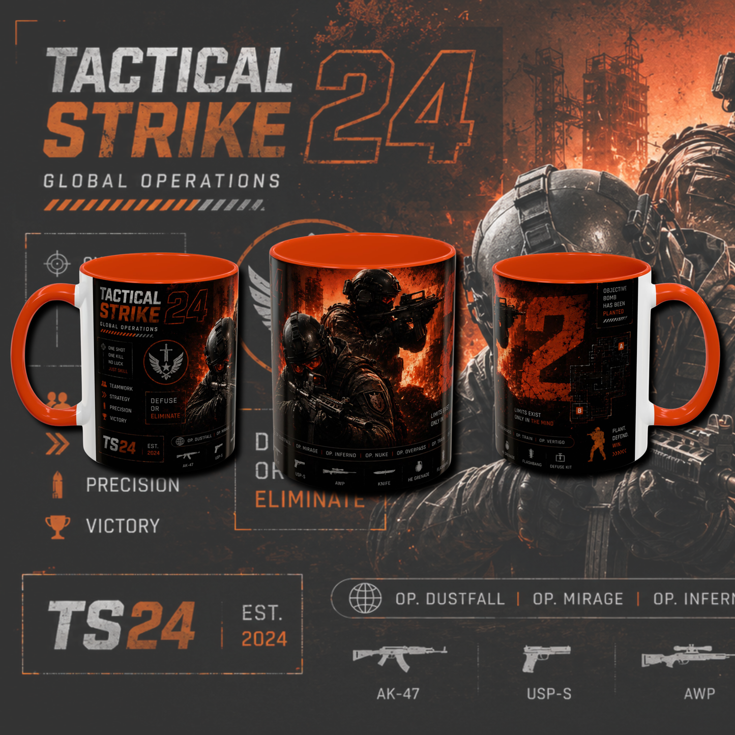 "Gaming" two tone mug.
