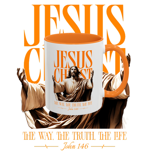 "Jesus" two tone sublimation mug.