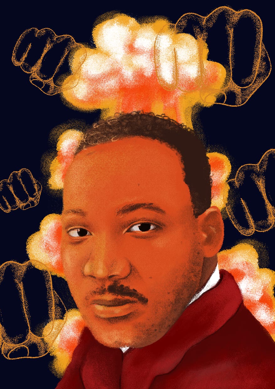 Styled Digital Portrait Illustration.