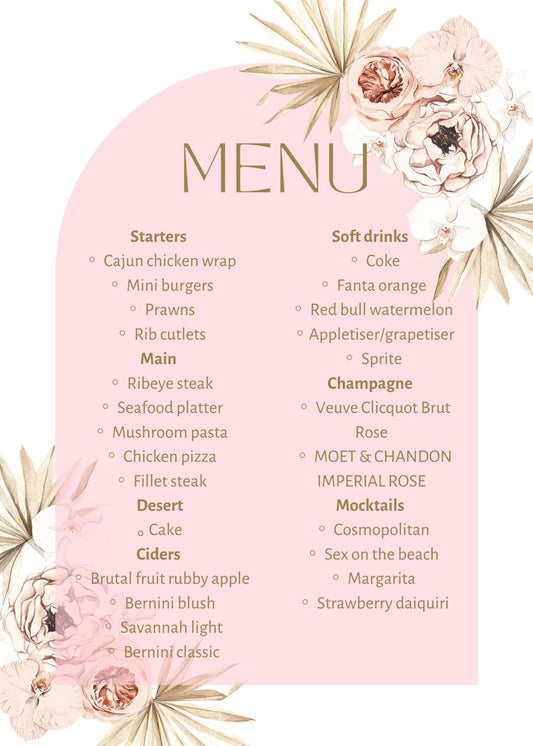 Menu Design.