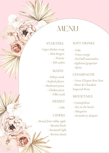 Menu Design.
