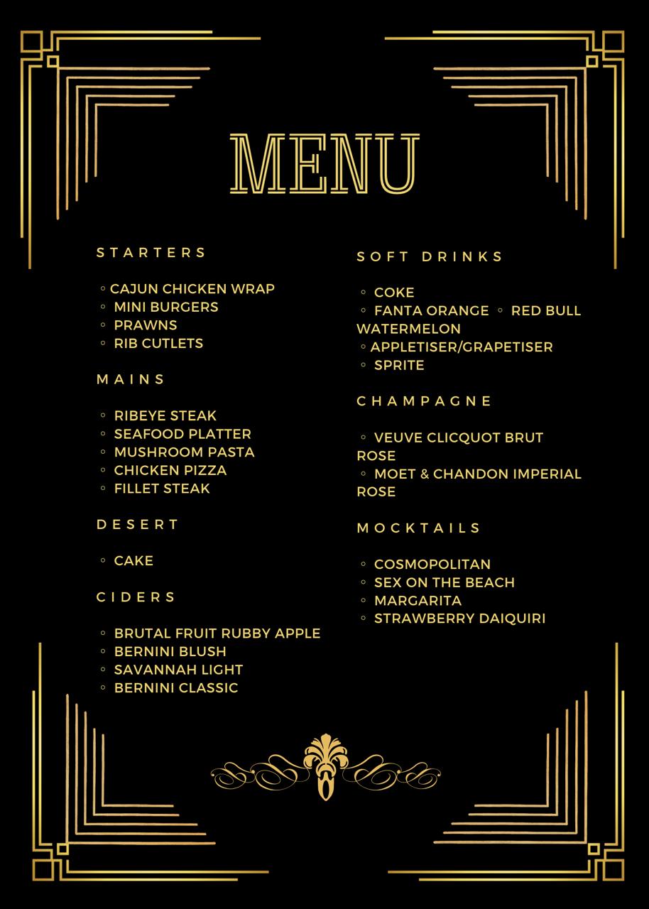 Menu Design.