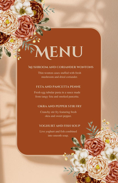 Menu Design.