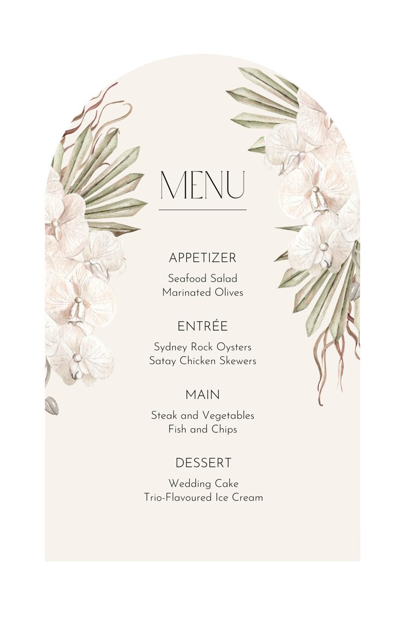 Menu Design.