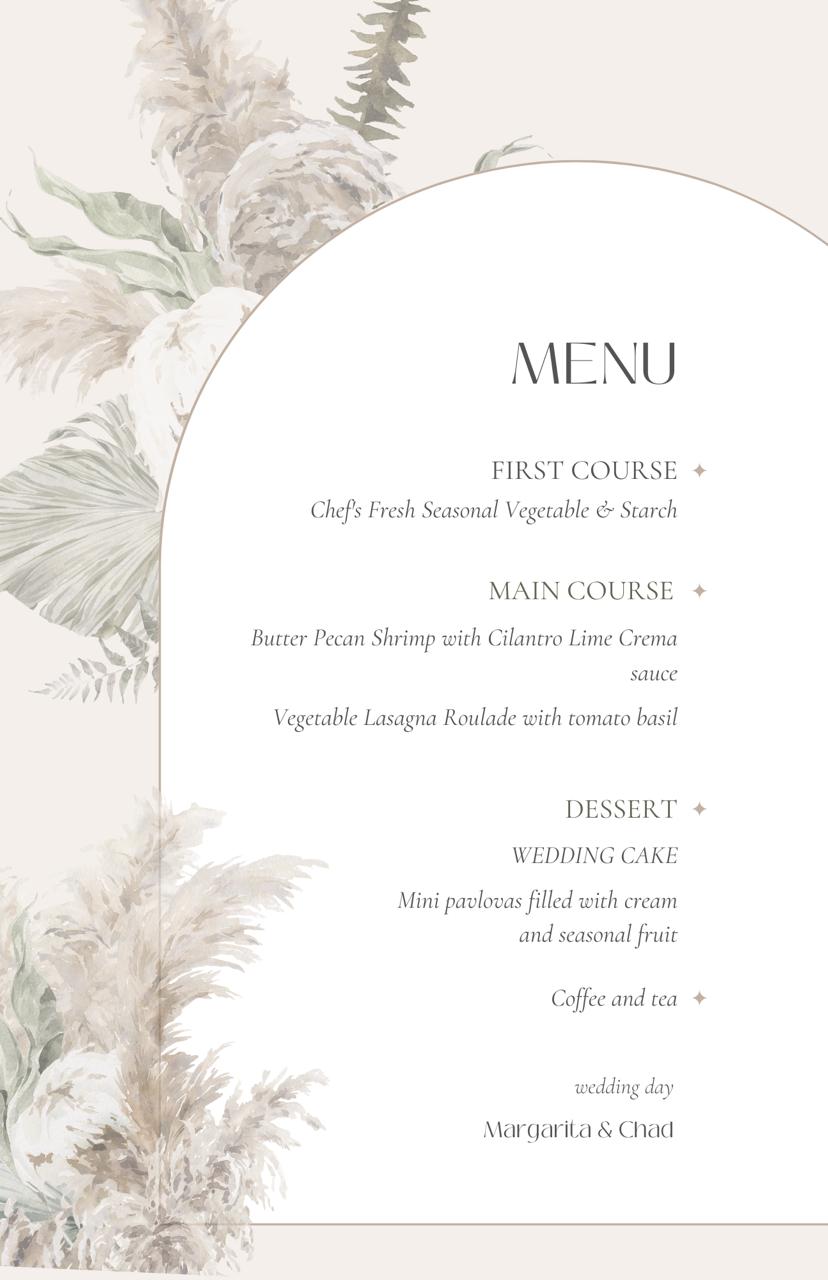 Menu Design.