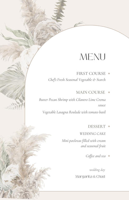 Menu Design.
