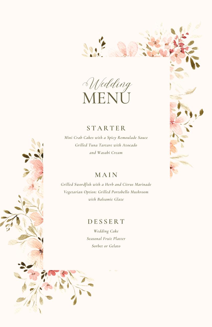 Menu Design.