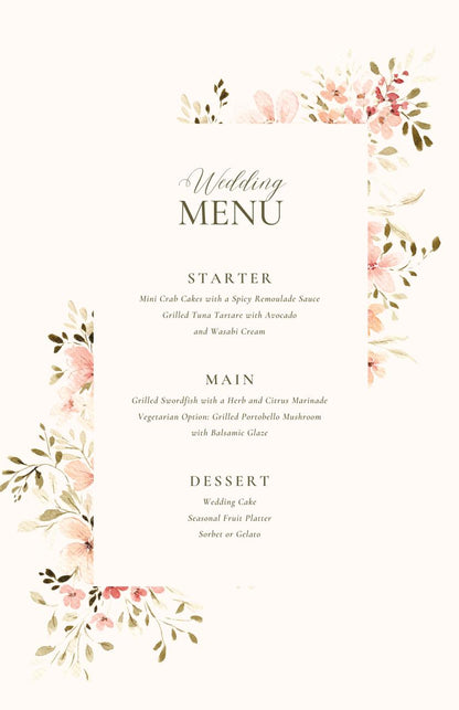 Menu Design.