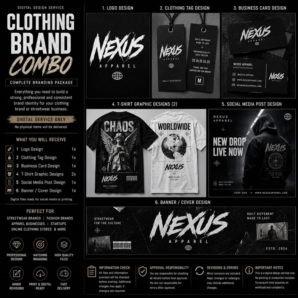Clothing Brand Combo – Digital Design Service
