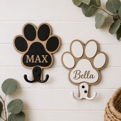 Personalized Paw Print Lead & Key Holder.