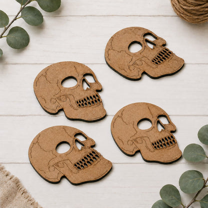 Skull MDF Coaster Set.