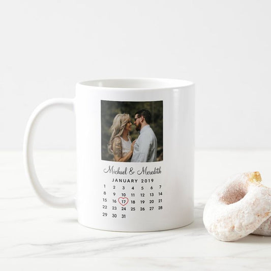 Calendar Anniversary Date Mug