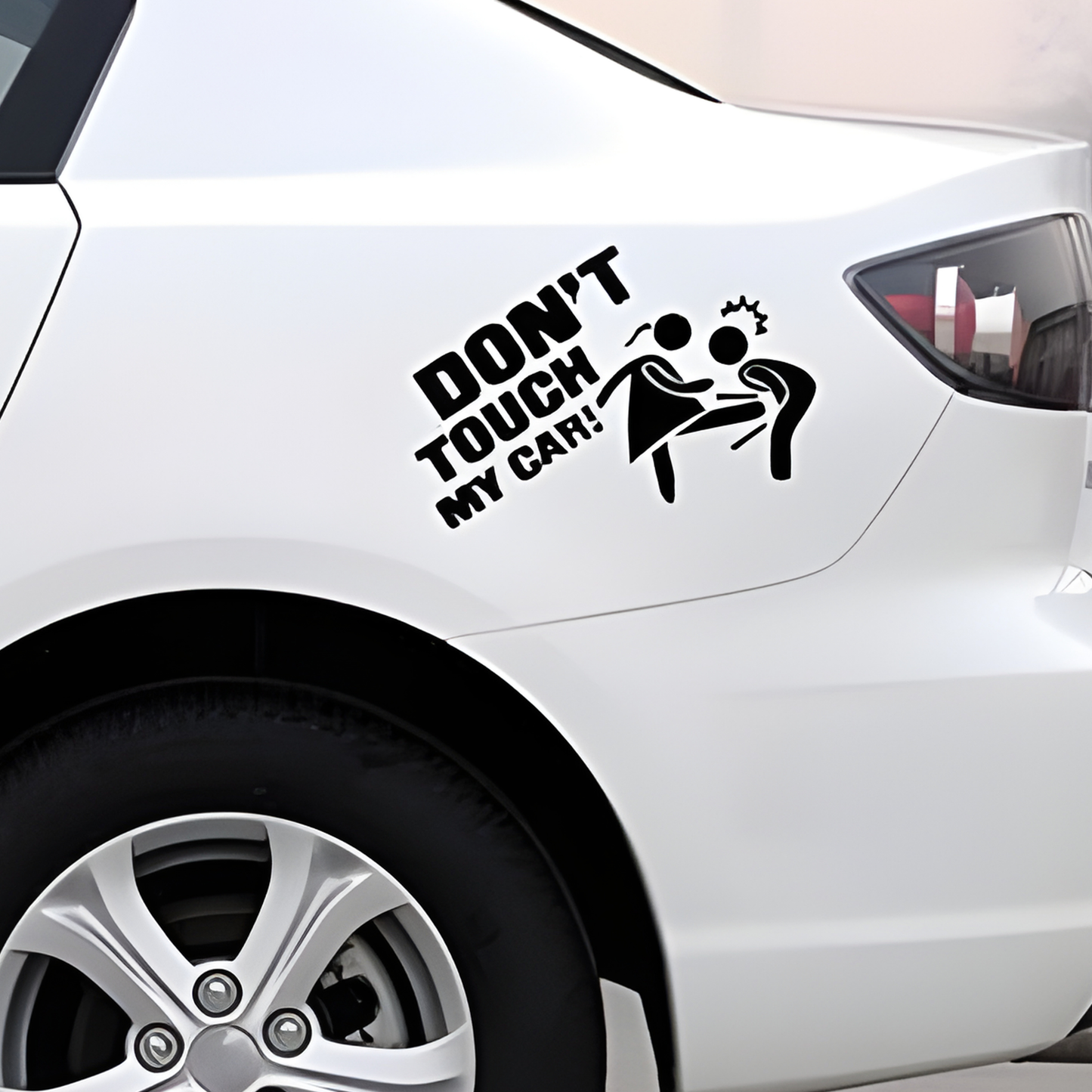 "Don't touch my car" vinyl decal/sticker